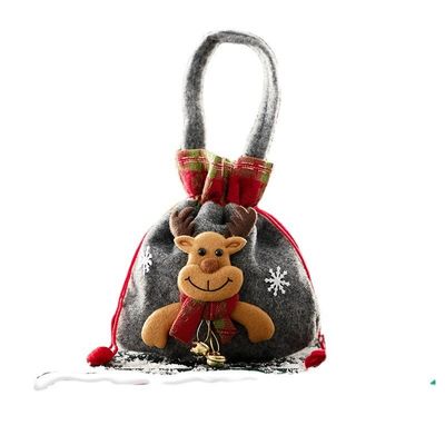 3D-sneeuwman poptas met kerstman elandhandvat OEM/ODM Acceptabele kerst snoeptas