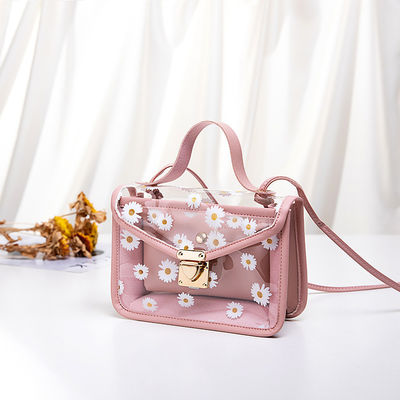 Kleine Daisy PVC Zomer Koreaanse Transparante Modellen Jelly Cell Phone Custom Tote Bag