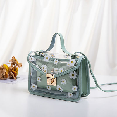 Kleine Daisy PVC Zomer Koreaanse Transparante Modellen Jelly Cell Phone Custom Tote Bag