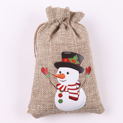 Aanvaardbaar OEM/ODM Kerstdoek met trekknoer Jute Bag voor dagelijkse schoolbehoeften