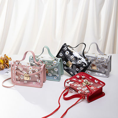 Kleine Daisy PVC Zomer Koreaanse Transparante Modellen Jelly Cell Phone Custom Tote Bag