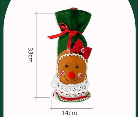 Kerstwijnfles bedekt tas sneeuwman kerstman champagne fles bedekt mouw vrolijk kerstjaar tafelversieringen