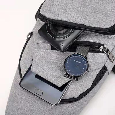 Zipper sluiting Canvas USB opladen Anti-diefstal borstzak voor mannen op korte reizen