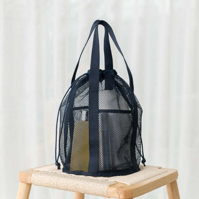 Logo Gepersonaliseerde reisorganisator tas met mesh-cut-out en trekstring zak opvouwbaar