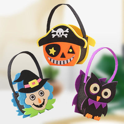 Halloween niet-geweven Tote Bag met Ghost Pumpkin Felt Stof Decoratie Requisiten