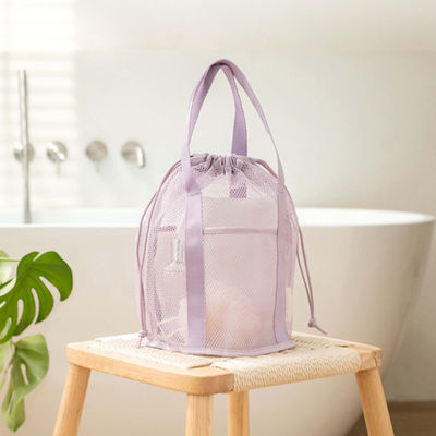 Logo Gepersonaliseerde reisorganisator tas met mesh-cut-out en trekstring zak opvouwbaar