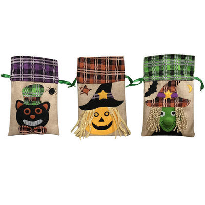 Gepersonaliseerde kleur Halloween snoepzak met trekstreng Niet-geweven creatieve cadeautas
