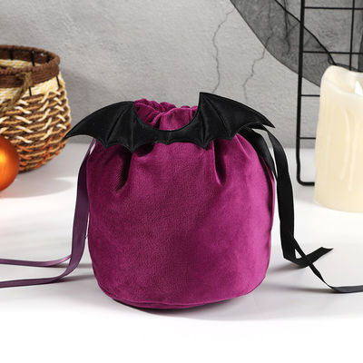 OEM/ODM Acceptabel Halloween Bat Bag met String Bag Decoration en Orange Candy Gift