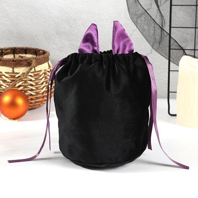 OEM/ODM Acceptabel Halloween Bat Bag met String Bag Decoration en Orange Candy Gift