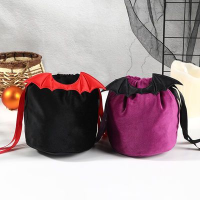 OEM/ODM Acceptabel Halloween Bat Bag met String Bag Decoration en Orange Candy Gift