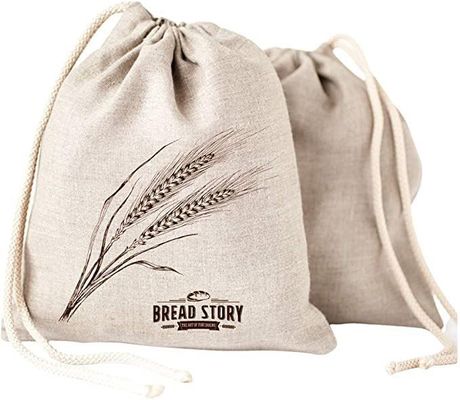 Zacht katoenen doek Juwelen zak Custom Logo Printed Drawstring Cosmetische verpakking