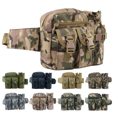 Op maat gemaakte kleur Oem Mensen Camo Tactische Fanny Pack Utility Waist Bag Met Waterfles