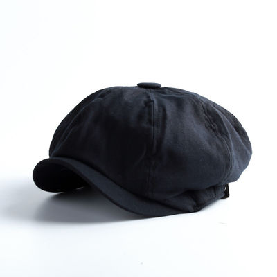 Lente- en herfsthoed voor mannen Gewone gekleurde wol baret met retro Engeland achthoekig ontwerp