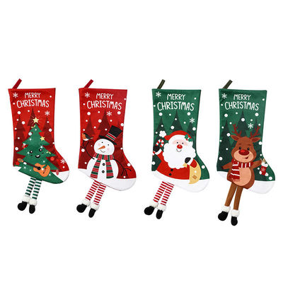 Open sluitend type kerst sokken decoratie sneeuwman cadeautag voor open haard hanger