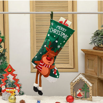 Open sluitend type kerst sokken decoratie sneeuwman cadeautag voor open haard hanger