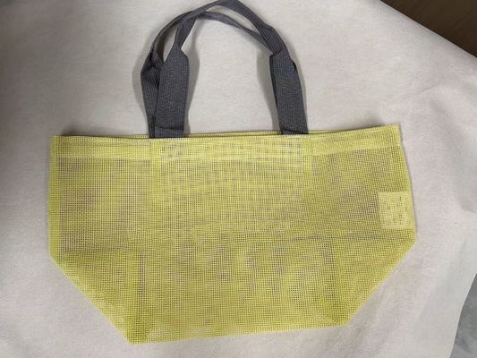 Gepersonaliseerde Logo Mesh Bags Herbruikbare Nylon Wire Mesh Shopping Tote Bag Mesh Beach Bag