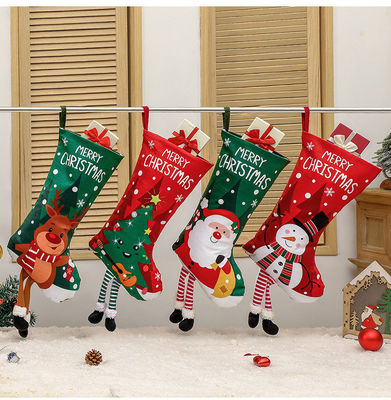 Open sluitend type kerst sokken decoratie sneeuwman cadeautag voor open haard hanger