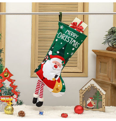 Open sluitend type kerst sokken decoratie sneeuwman cadeautag voor open haard hanger
