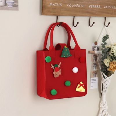 Rode kleurrijke veltzak Custom logo aanvaard kerstcadeautasje voor ins stijl
