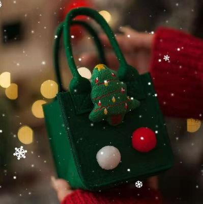 Rode kleurrijke veltzak Custom logo aanvaard kerstcadeautasje voor ins stijl