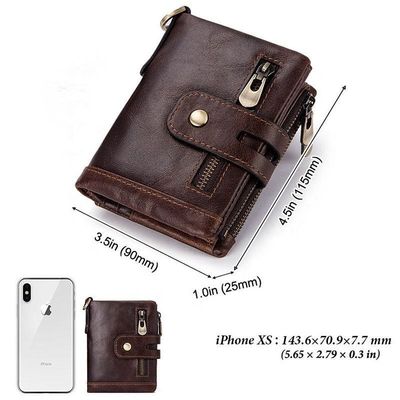 Koeien Mini Echte Lederen Portemonnees Met RFID Blocking En Luxe Gents Aanpassing