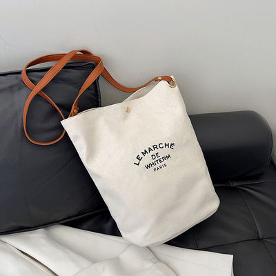 Grote Canvas Tote Bag voor vrouwen Sublimatie Grote Grijze Strandtas Op maat gemaakte kleur