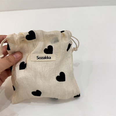 All Seasons Custom Logo Printed Linen Cotton Canvas Drawstring Bag Aanvaardbaar OEM/ODM