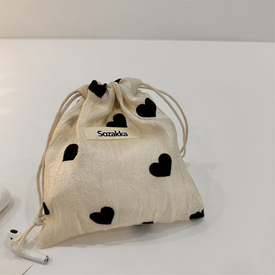 All Seasons Custom Logo Printed Linen Cotton Canvas Drawstring Bag Aanvaardbaar OEM/ODM