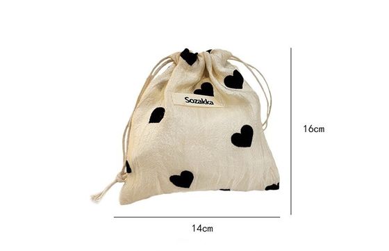 All Seasons Custom Logo Printed Linen Cotton Canvas Drawstring Bag Aanvaardbaar OEM/ODM