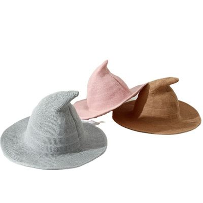 2023 Halloween Party Witch Hat Unisex wol gebreide hoed voor modieuze en veelzijdige stijl