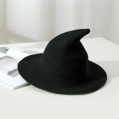 2023 Halloween Party Witch Hat Unisex wol gebreide hoed voor modieuze en veelzijdige stijl