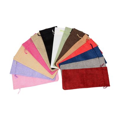 Aanvaardbaar OEM/ODM Natuurkleurige Jute Pouch Draughtring Bag voor milieuvriendelijke hennepopslag