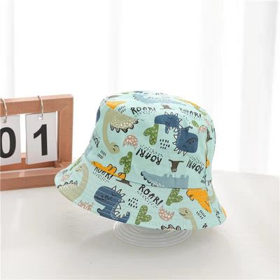 2022 Summer Plain Gekleurde Panama Kinderen Katoen Cartoon Bucket Hoed voor Jongens en Meisjes