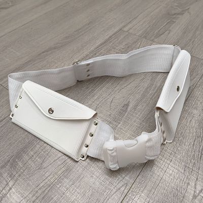 Soft-loop stijl waterbestendige Hajj Witte riem Umrah taillezak voor middelgrote reizen