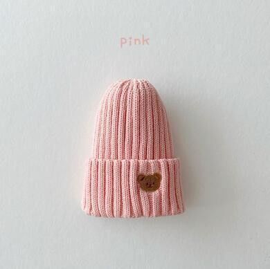 Herfst-winter Kinderen Vaste kleuren gebreide hoeden voor kinderen Meisjes Jongens 10x9.5cm Hoeden