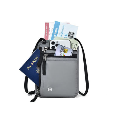OEM/ODM Gepersonaliseerd Logo Veilig Nylon Kleine Neck Travel Bag Voor Mobiele telefoon En Kaart