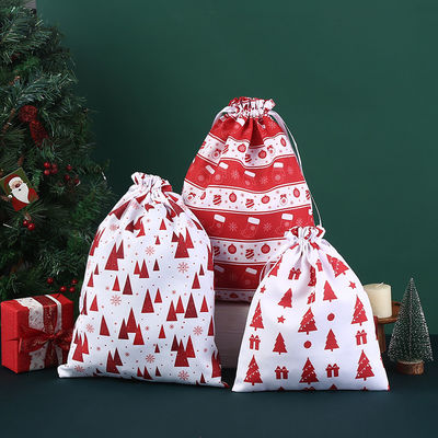 Briefpatroon Type Grote draadzakjes Kerst katoenen zak Kerstman zakken cadeaubon