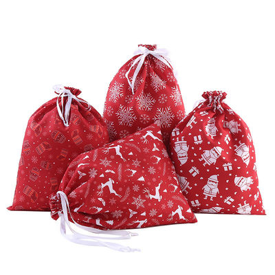 Briefpatroon Type Grote draadzakjes Kerst katoenen zak Kerstman zakken cadeaubon