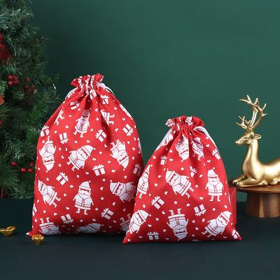 Briefpatroon Type Grote draadzakjes Kerst katoenen zak Kerstman zakken cadeaubon