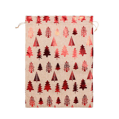 Eco-vriendelijke kerstmandzakken met trekstreng voor mini cadeautjes en snoepverpakkingen