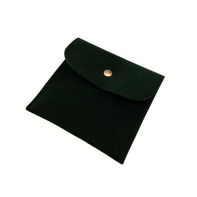 Op maat gemaakte fluweelzuurde lederen enveloppie sieraden zak voor halsketting ring oorbellen armband