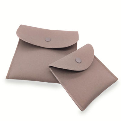 Op maat gemaakte fluweelzuurde lederen enveloppie sieraden zak voor halsketting ring oorbellen armband