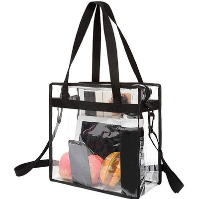 Geen decoratie Doorzichtige PVC-tas met ritsvergrendeling en verstelbare band