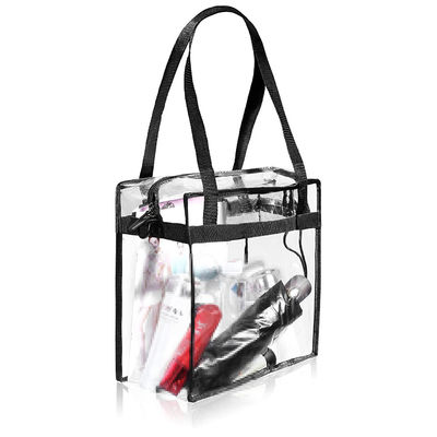 Geen decoratie Doorzichtige PVC-tas met ritsvergrendeling en verstelbare band