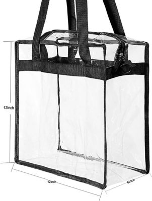 Geen decoratie Doorzichtige PVC-tas met ritsvergrendeling en verstelbare band