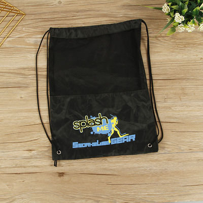 Net Polyester Gift Drawstring Bag Recycled Nylon Polyester voor herbruikbare sporttassen