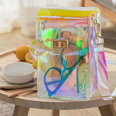 Zomer 2024 Doorzichtige Vrouwen Handtas Jelly Vierkante Kettingtas voor Casual Tote Verkoop