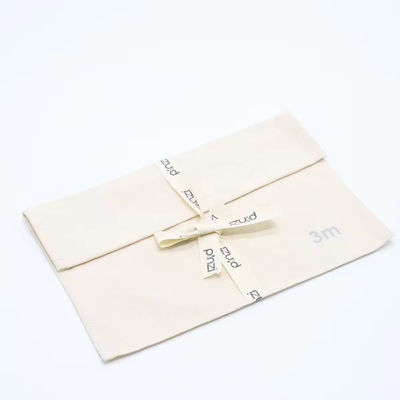 Recyclebare Luxe Make-up Cosmetische Cotton Envelope Pouch Met Tie Custom Logo Print Bag