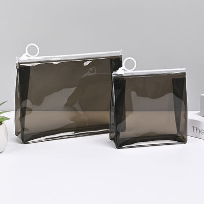 Low MOQ PVC Custom LOGO Travel Pouch Clear Zip Lock Cosmetische tas met aangepast logo