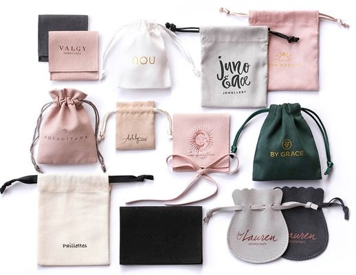 Verpakking van juwelen Display type zakken met aangepaste kleur en logo aanpassing